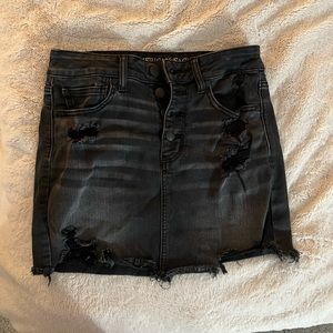 American Eagle Black Denim Skirt